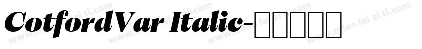 CotfordVar Italic字体转换